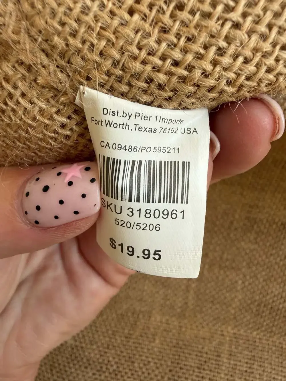 Pier 1 Imports 100% Jute Ruffled Edge Table Runner
